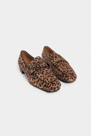 Туфли леопардовые из натуральной замши